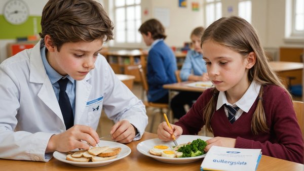 What are UK allergists' recommendations for managing severe food allergies in schools?